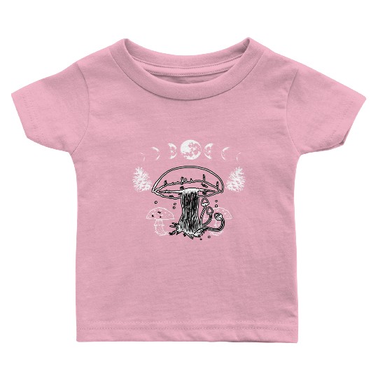 Mushroom Aesthetic Cute Fungi Lover Cottagecore Baby T Shirts