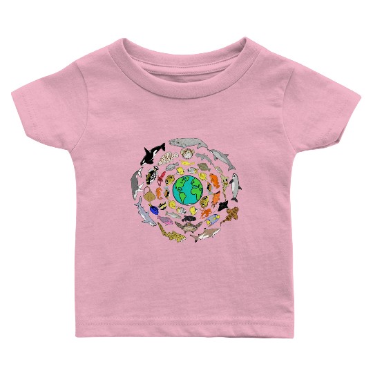 World Oceans Day Sea Life Baby T Shirts