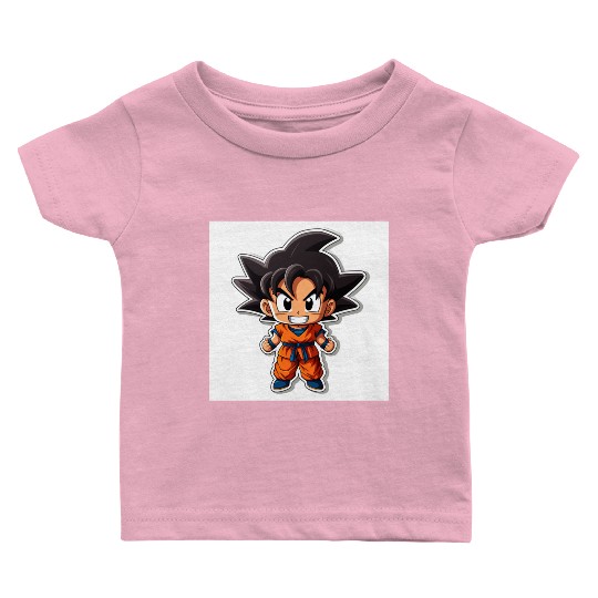Goku Sticker Happy Bold Colors art toy style Baby T Shirts