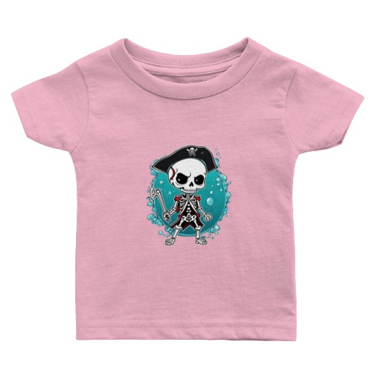 Pirate Skeleton Baby T Shirts