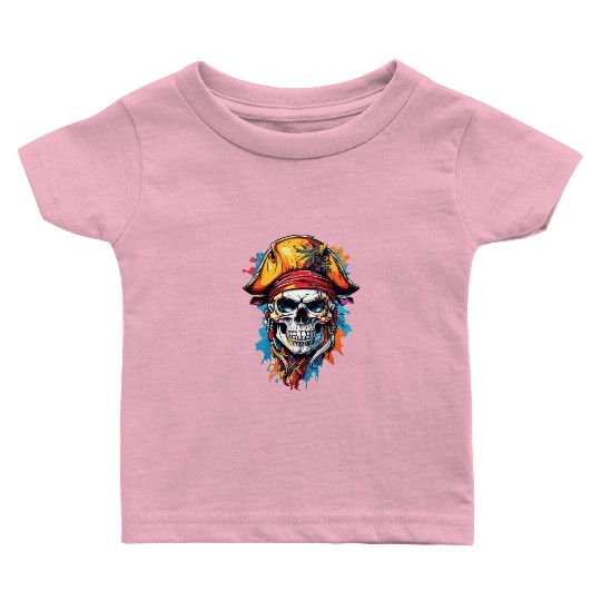 Skeletal Swashbuckler: Pirate Pride Baby T Shirts