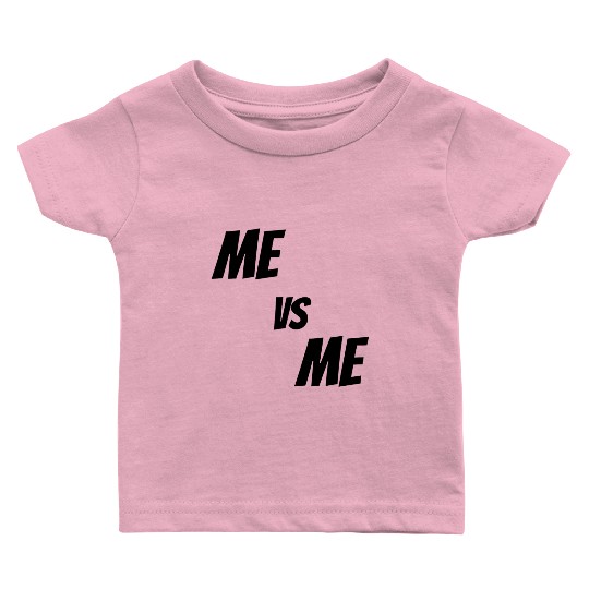 Me vs Me (black) Baby T Shirts