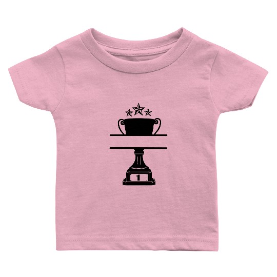 Large cup three stars and number 1 plaque Baby T Shirts