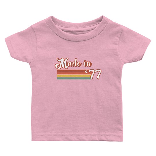 Vintage 1977 47th Birthday Made in 1977 Born 1977 Baby T Shirts