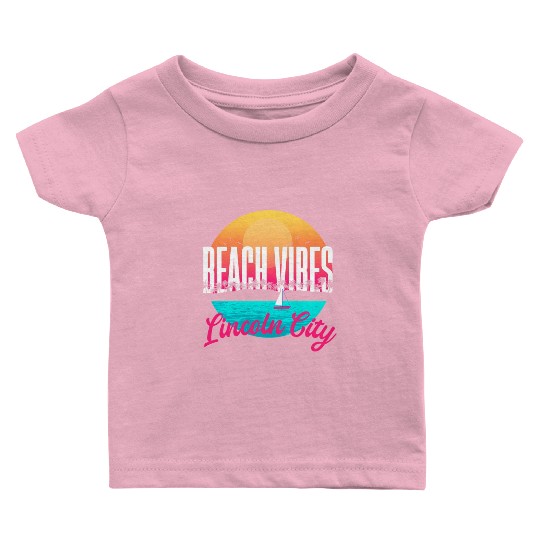 Beachs Lincoln City Summer Oregon Tropical Beach Baby T Shirts