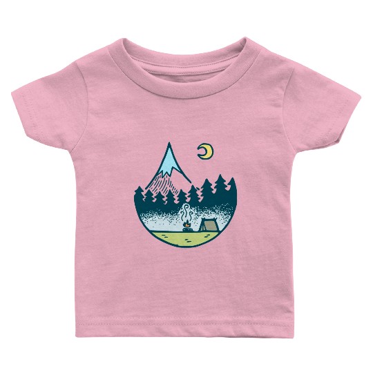 Keep It Simple (Camping At Night) Baby T Shirts