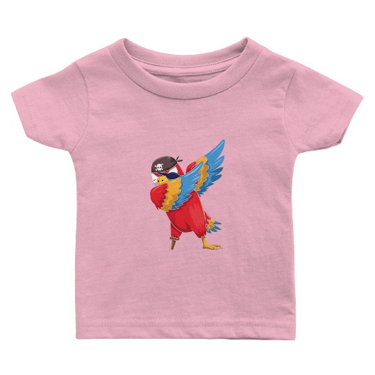 Dab Parrot Jolly Pirate Decor Lazy Halloween Baby T Shirts