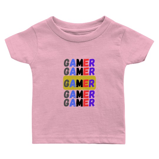 Distressed Retro Gamer Baby T Shirts