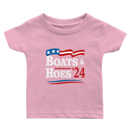 Boats & Hoes 24 Vintage Retro Meme Step Brother Baby T Shirts