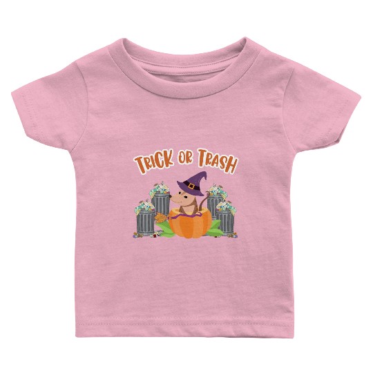 Trick or Trash Happy Halloween Baby T Shirts
