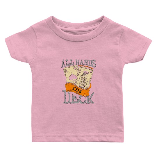 Classic Blackjack All Hands On Deck Loves Gambling Baby T Shirts
