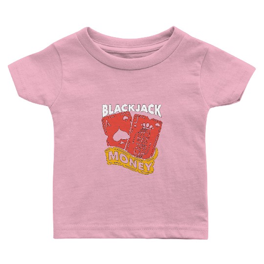 Classic Blackjack Money Casino Card Game Dealer Baby T Shirts