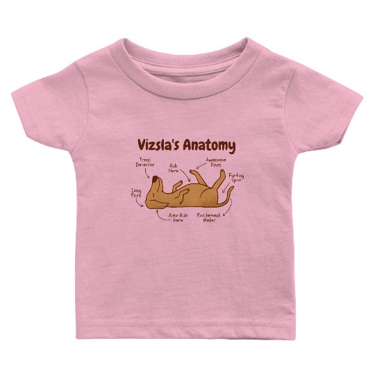 Vizsla dog animal funny anatomy Baby T Shirts