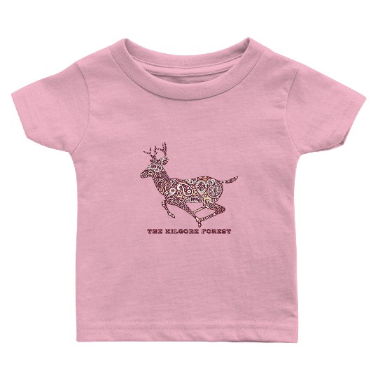 Deer - Maroon Baby T Shirts