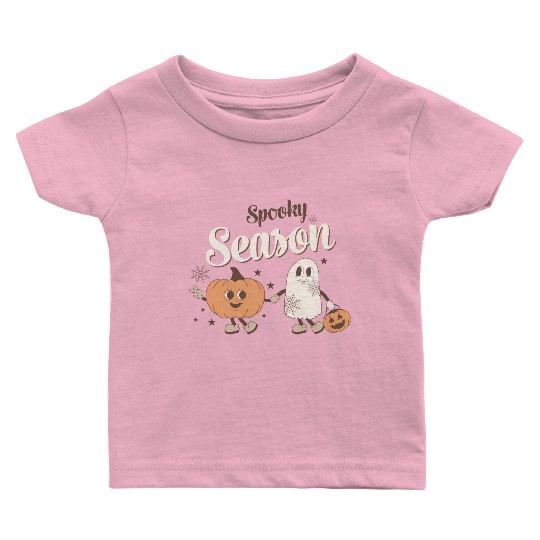 Spooky Season Ghost Pumpkin Friends Baby T Shirts