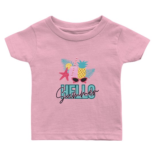 Hello Summer vibes Baby T Shirts