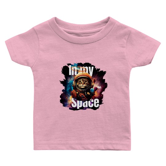 In my Mind Space Cat Astronaut Animal Pet Lover Baby T Shirts