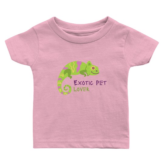 Green Chameleon Lizard Exotic Pet Lover Baby T Shirts