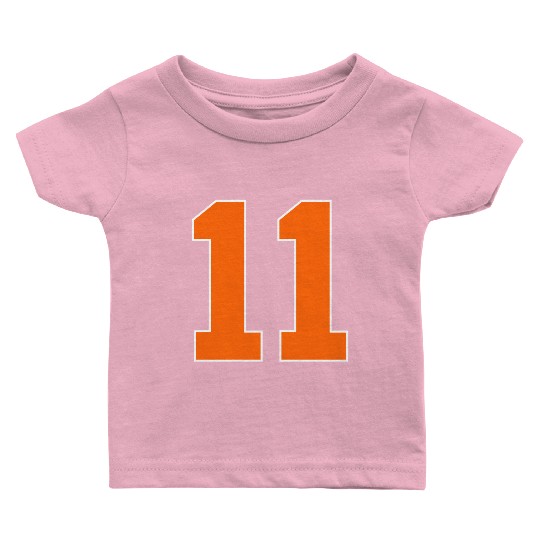 Number 2 Sports Orange Baby T Shirts
