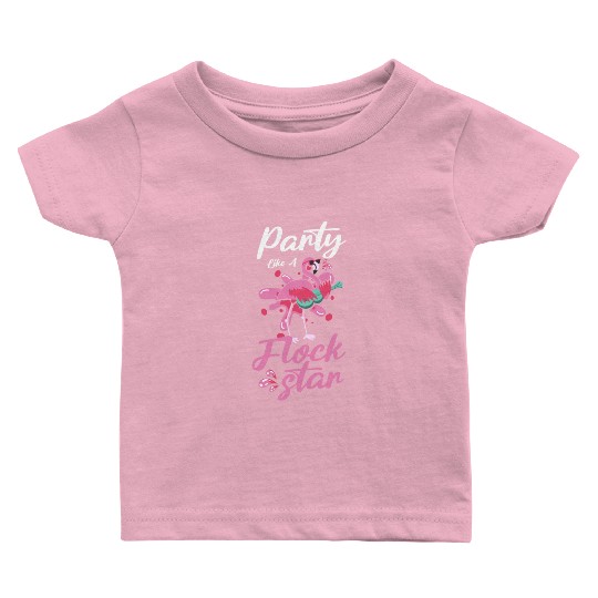 Swimming Pool Pool Party Flamingo Summer Baby T Shirts