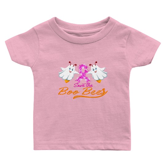 Fun Boobs Save The Boo Bees Breast Cancer Baby T Shirts