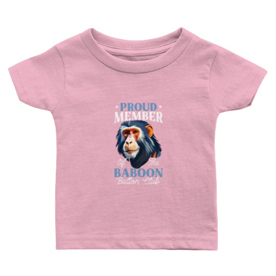 Baboon Monkey Lover Wildlife Animal Zookeeper Baby T Shirts