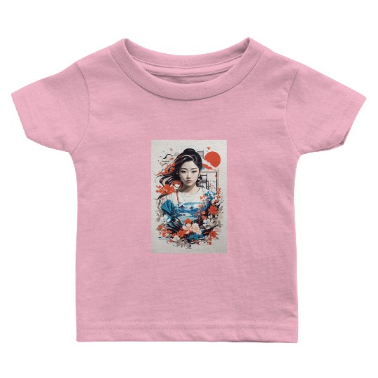 Unisex Japanese sticker designs Baby T Shirts