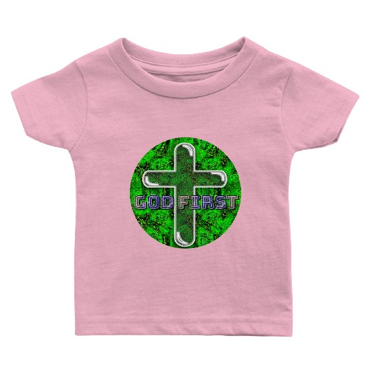 God First [2] Green Baby T Shirts