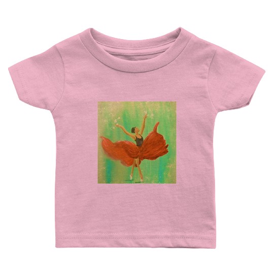 Ballerina in Red Baby T Shirts