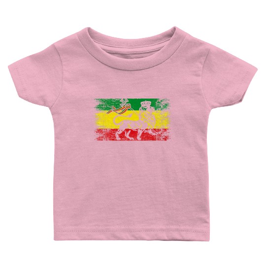 Lion of Judah Rasta Ethiopian Reggae Old Ethiopia Baby T Shirts
