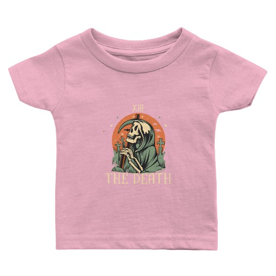 The Death Magic Tarot Skeleton Halloween Baby T Shirts