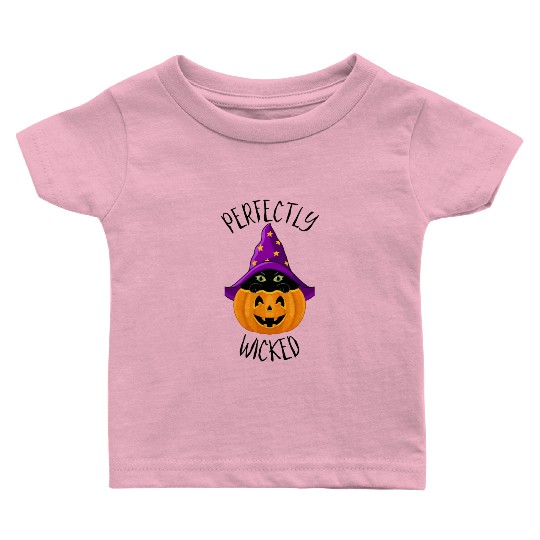 Wicked Cat Witch Funny Halloween Witch Baby T Shirts