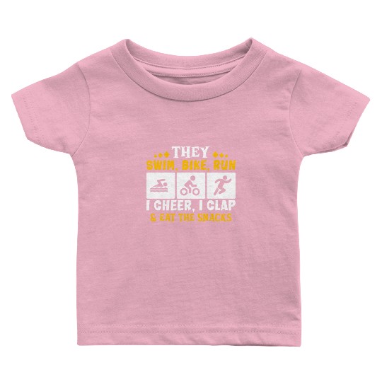 Triathlon Swim Bike Run Triathlete Sport Gift Baby T Shirts