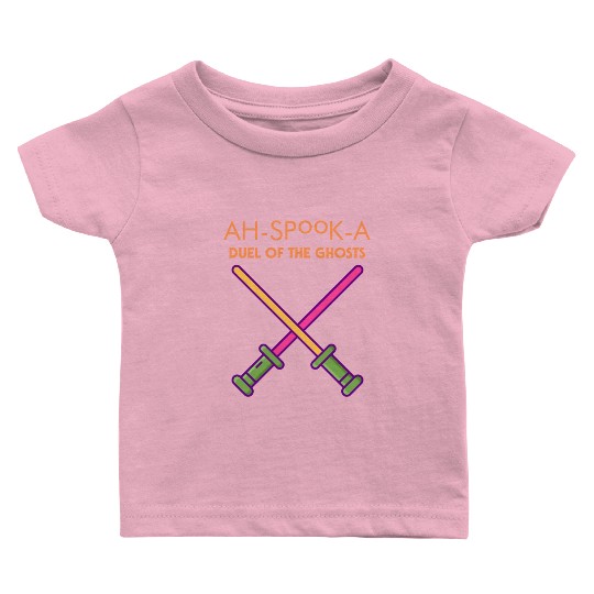 Ahs-Booka: Duel of the Ghosts Retro Halloween Baby T Shirts