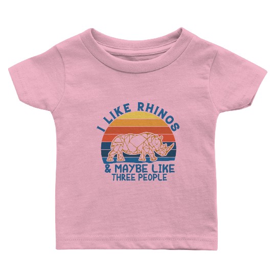 i like rhinos & maybe like three pepole Baby T Shirts
