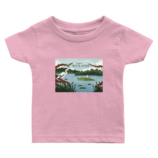 Nature design forest animal bird. Baby T Shirts