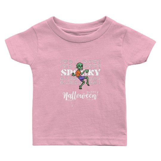 Spooky Season Zombie Halloween Fall Baby T Shirts