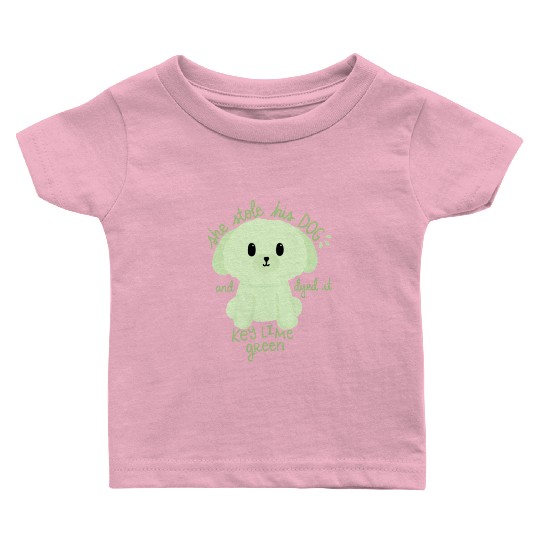 Key Lime Green Dog Baby T Shirts