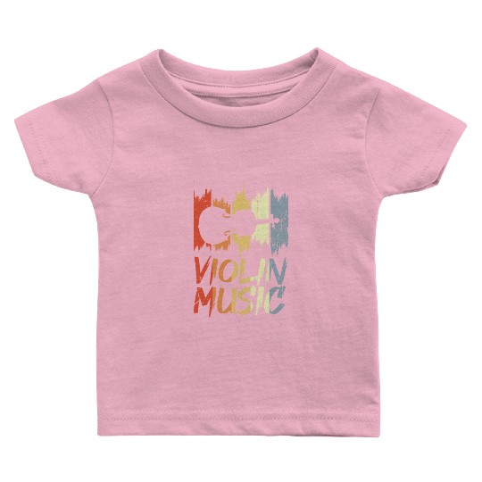 Vintage Violin Music Baby T Shirts