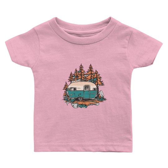 Camper / camping / Wildness / Tree / Forest Baby T Shirts