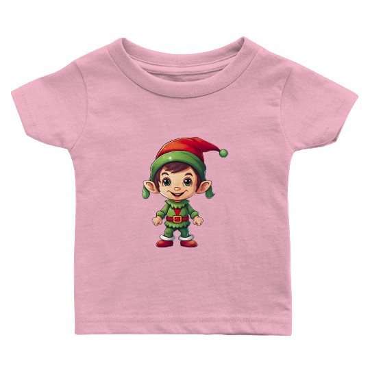 Cool Jolly Stylish Christmas Elf Baby T Shirts