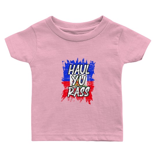Haul Yu Rass Afro Pride Kriol Haiti Flag Baby T Shirts