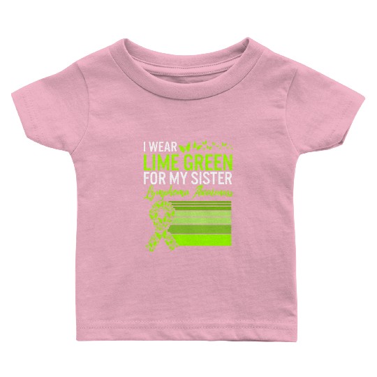 Lymphoma Warrior Baby T Shirts, I Wear Lime Green For My