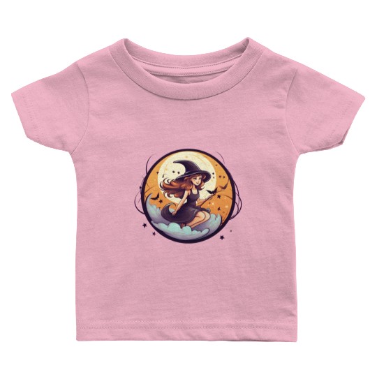 cartoon halloween witch Baby T Shirts