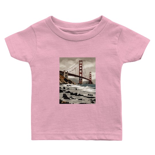 Golden Gate Bridge California Baby T Shirts, Golden Gate