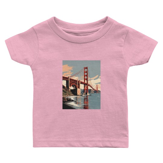 Golden Gate Bridge California Baby T Shirts, Golden Gate