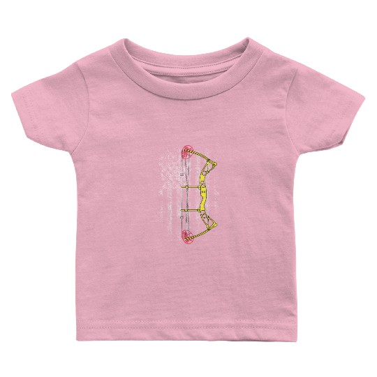 Archery Compound Bow USA American Flag Baby T Shirts