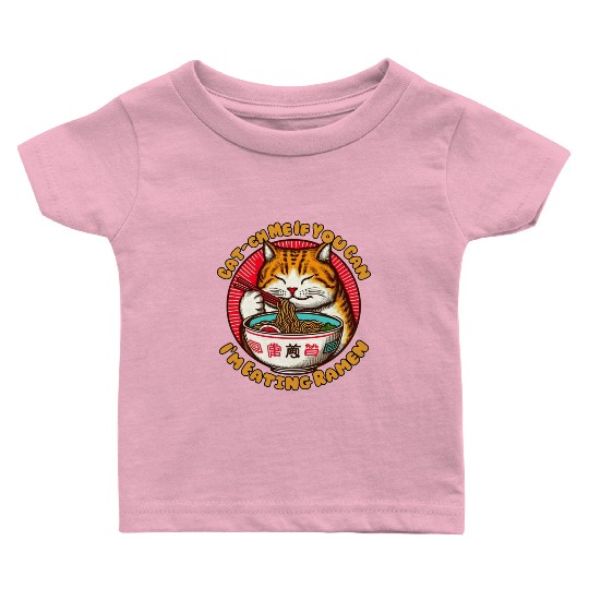 I'm eating Ramen Japanese cat Baby T Shirts