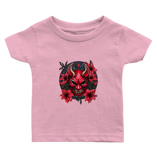 Hannya Red Lily Baby T Shirts
