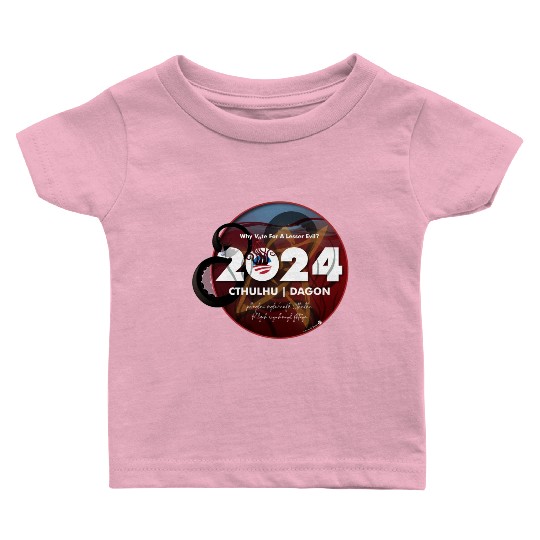 Why vote for a lesser evil? Cthulhu and Dagon 2024 Baby T Shirts